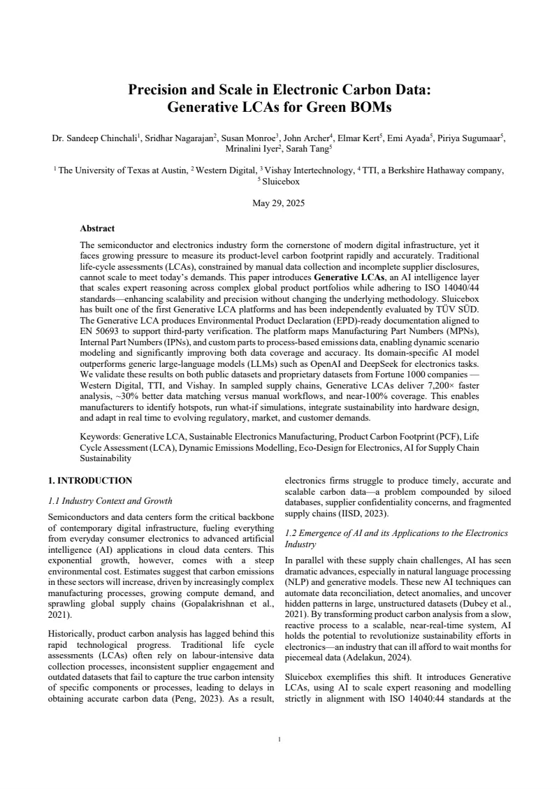 Component Carbon Intelligence whitepaper visual