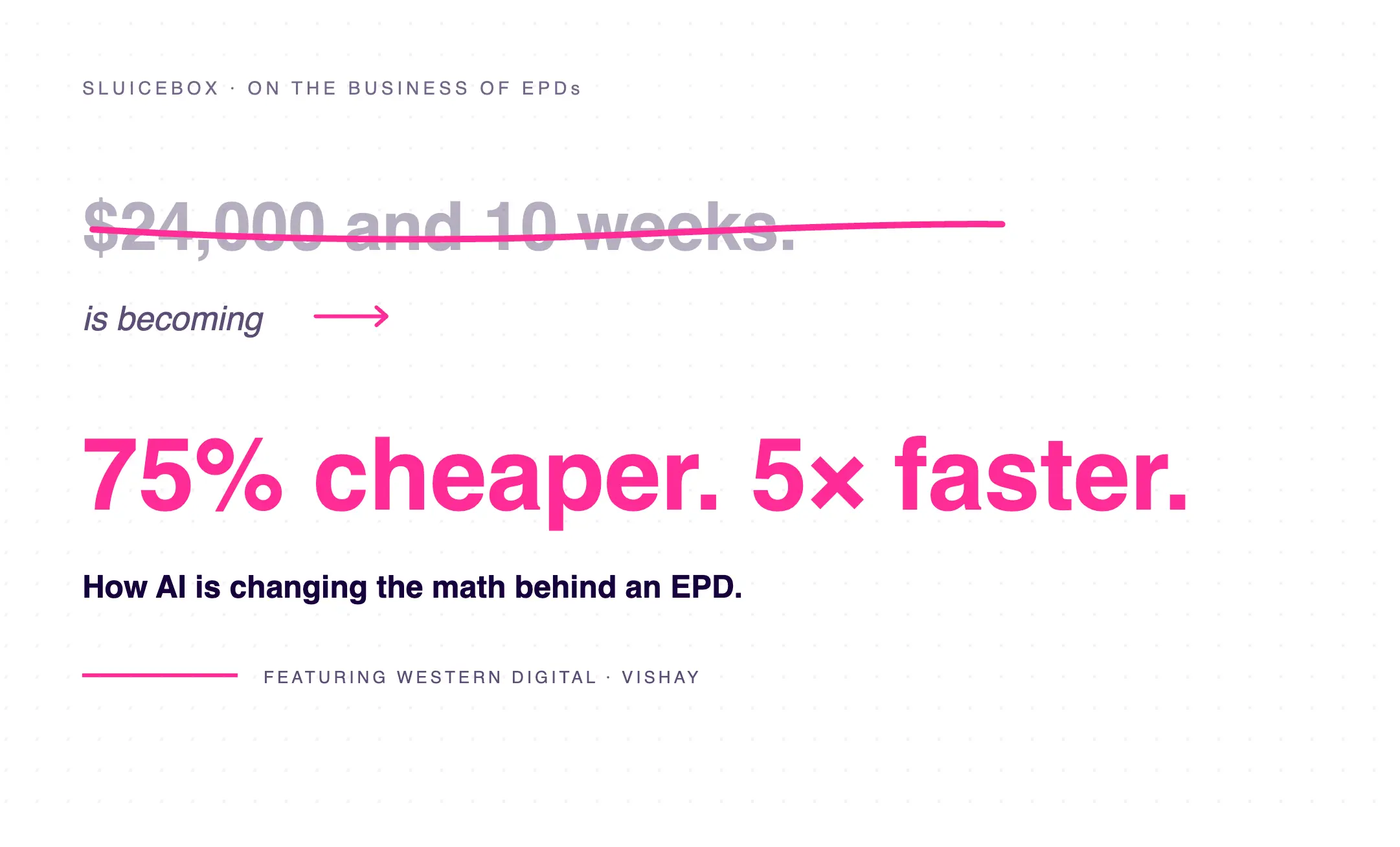 An EPD costs $24,000 and ten weeks. AI is changing the math.